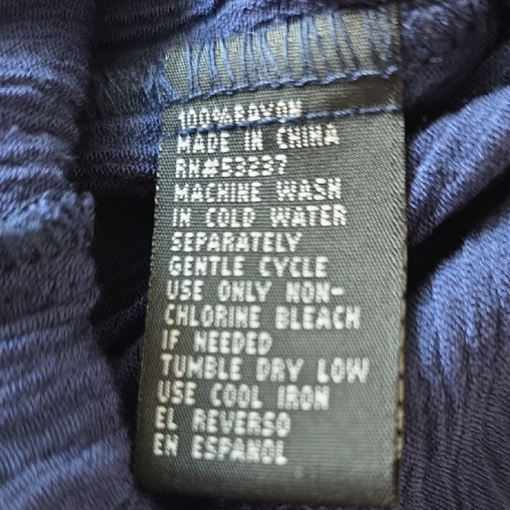 Unique Spectrum Navy Blue Ruffled Blouse - Picture 5 of 6
